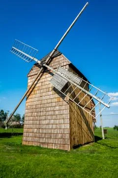 Old wood windmill Stock Photos
