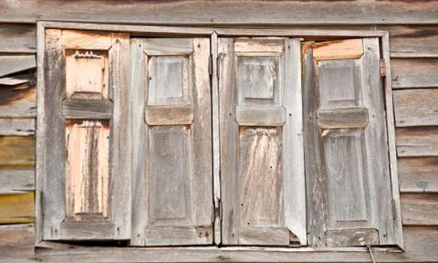 Old wood window Stock Photos