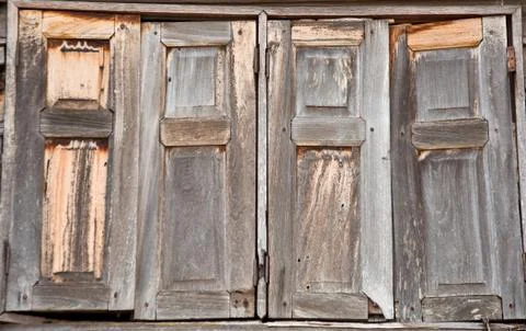 Old wood window 스톡 사진