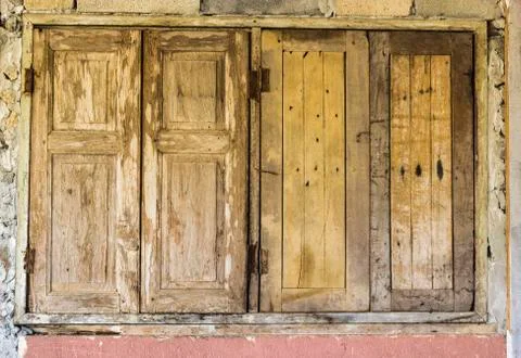 Old wood windows texture Stock Photos