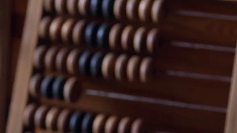 Old wooden abacus. Video stock 76618103