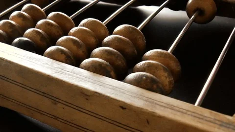 Old wooden abacus Stock Footage 79848184