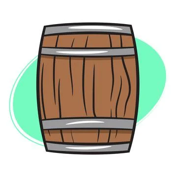 An old wooden barrel or cask イラスト素材