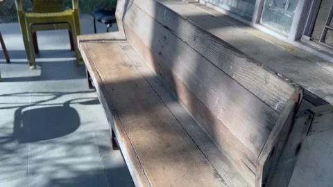 Old wooden bench Stock Footage 322938327