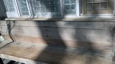 Old wooden bench Stock Footage 322938388