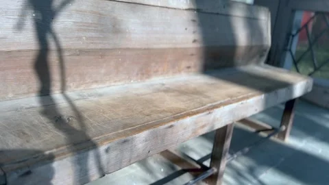 Old wooden bench Stock Footage 322938397