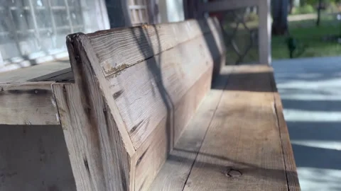 Old wooden bench Stock Footage 322938472