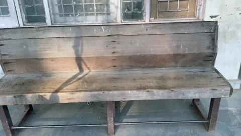 Old wooden bench Stock Footage 322938495