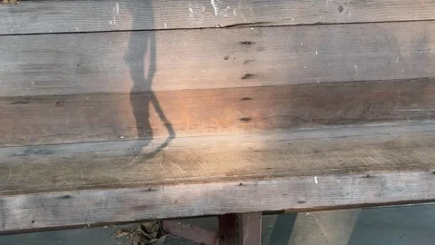 Old wooden bench Stock Footage 322938542