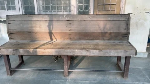 Old wooden bench Stock Footage 322938553