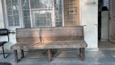 Old wooden bench Stock Footage 322938564