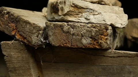 Old wooden blocks Stock Footage 88334717