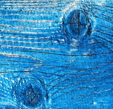 Old wooden board painted in blue. Background. Foto stock