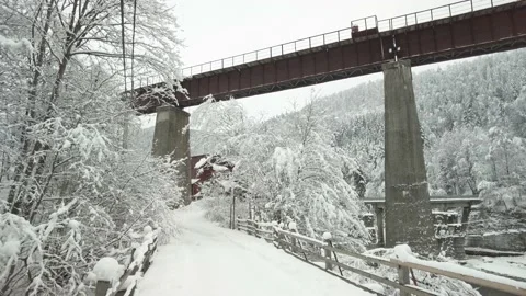Old wooden bridge Video stock 170792912