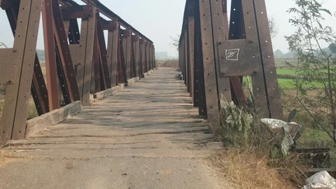 Old wooden bridge Video stock 300353441