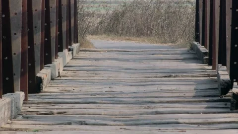 Old wooden bridge Video stock 300353487