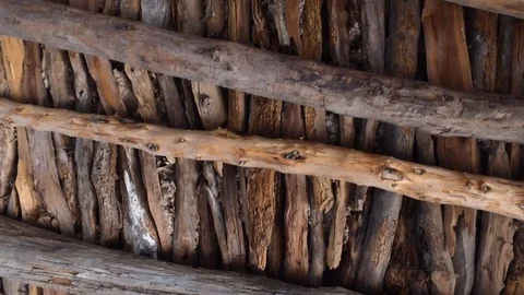 Old wooden ceiling Stock Footage 122150812