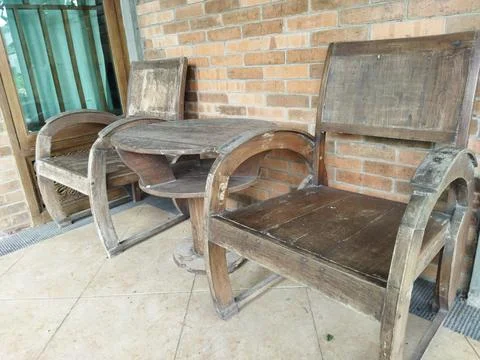 Old wooden chair Stock Photos