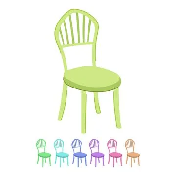 Old wooden chair vector cartoon graphic 스톡 일러스트