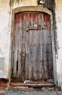 Old wooden door Stock Photos