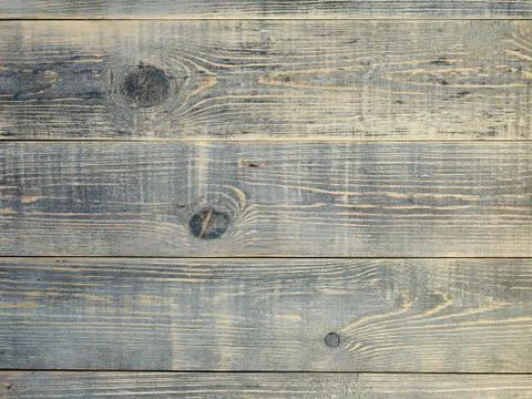 Old wooden empty pine background textured with knots in green and gray color Fotos Stock