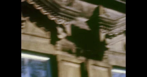 Old wooden facade with windows Stock Footage 303059438