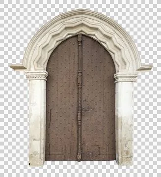 Old wooden front door Stock Photos