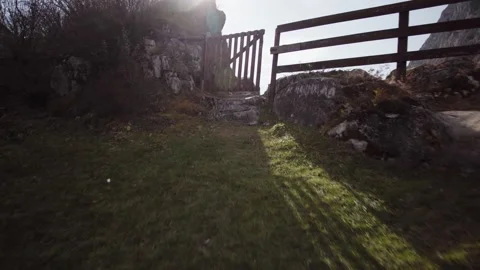 Old wooden gate Stock Footage 144001396