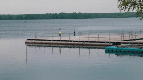 Old wooden pier Stock Footage 75999623