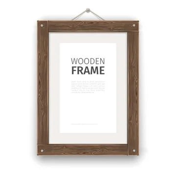 Old Wooden Rectangle Frame Light Stock Illustration