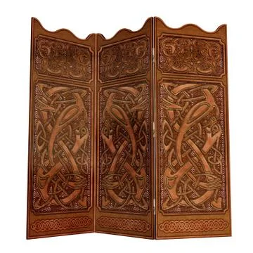 Old wooden screen - 3D render Stock Illustration