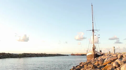 Old Wooden Ship 動画素材 29679219
