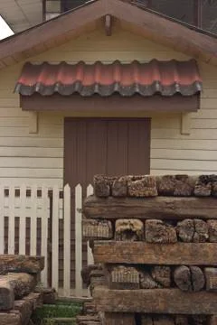 Old wooden sleeper Stock Photos