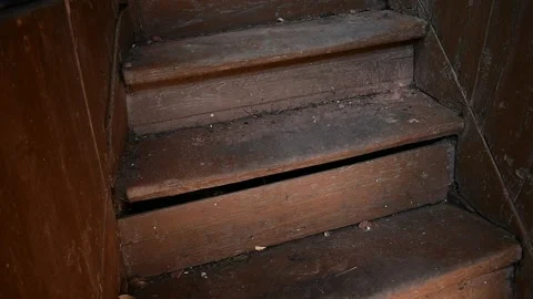 Old wooden steps Stock Footage 135416373