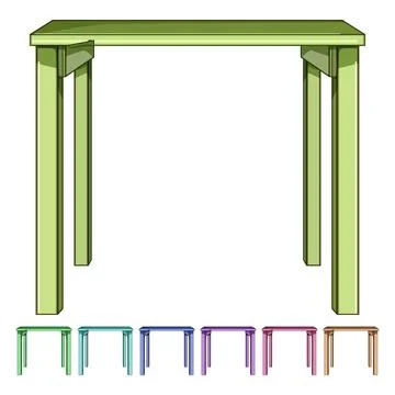 Old wooden table cartoon vector graphic Stock Illustration