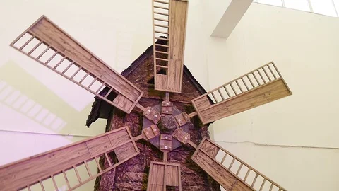 Old wooden windmill Stock-Footage 108971825