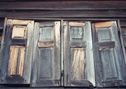 Old wooden windows Stock Photos