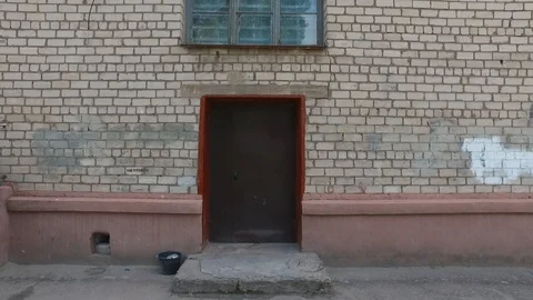 Old wooden windows in school bottom view Stock Footage 126769985