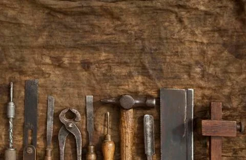 Old Woodwork Tools Stock Photos
