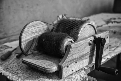 Old wool brushes Stock Photos