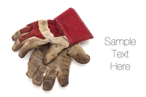Old work gloves Foto stock
