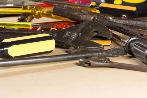 Old work tools Stock Photos