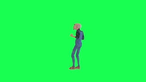 Old worker man happy moment, back angle green screen chroma key Stock Footage 259824910