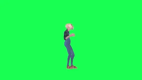 Old worker man surprising moment, left angle green screen chroma key Stock Footage 259824904