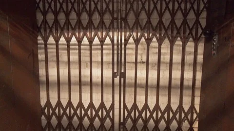 Old working elevator Stock Footage 86533543