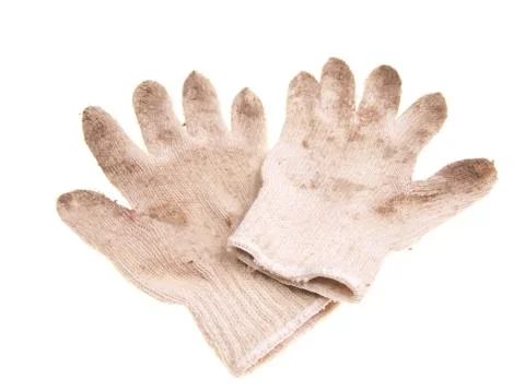 Old working gloves Stockfoto's