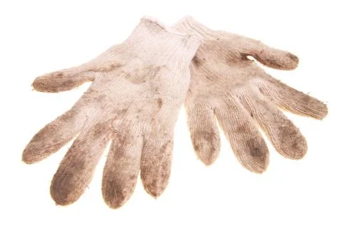 Old working gloves Stockfoto's