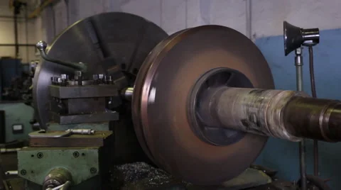 Old working lathe Stock Footage 51541557