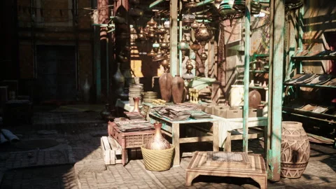 Old workshop ambiance. Dimly lit workshop showcasing old tools atmosphere Stock Footage 331400909