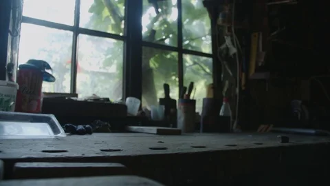 Old workshop Stock Footage 89344022